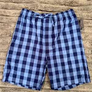 Nautica Blue Gingham Sleepwear Shorts NWT